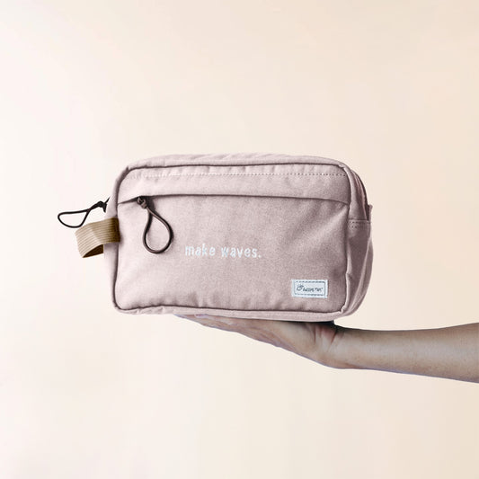 Awesome Maps Waschtasche / Kulturbeutel Sandfarben