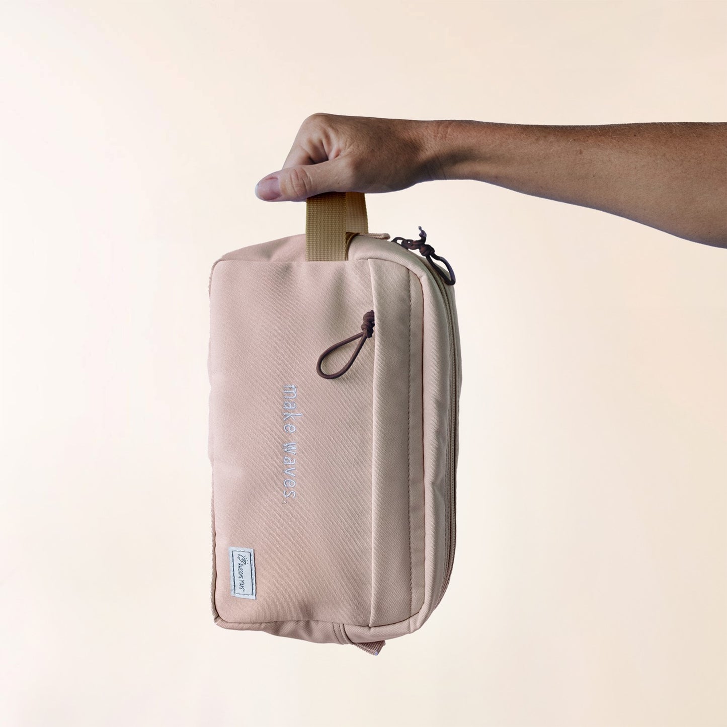 Awesome Maps Waschtasche / Kulturbeutel Sandfarben