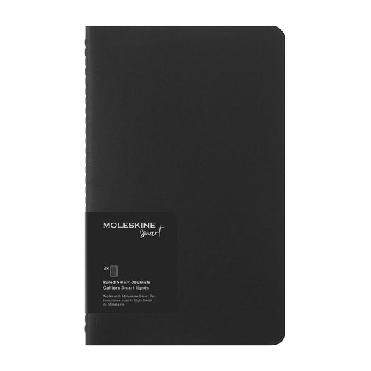 Moleskine Smart Cahier Notizhefte Schwarz Large Liniert 2er Set