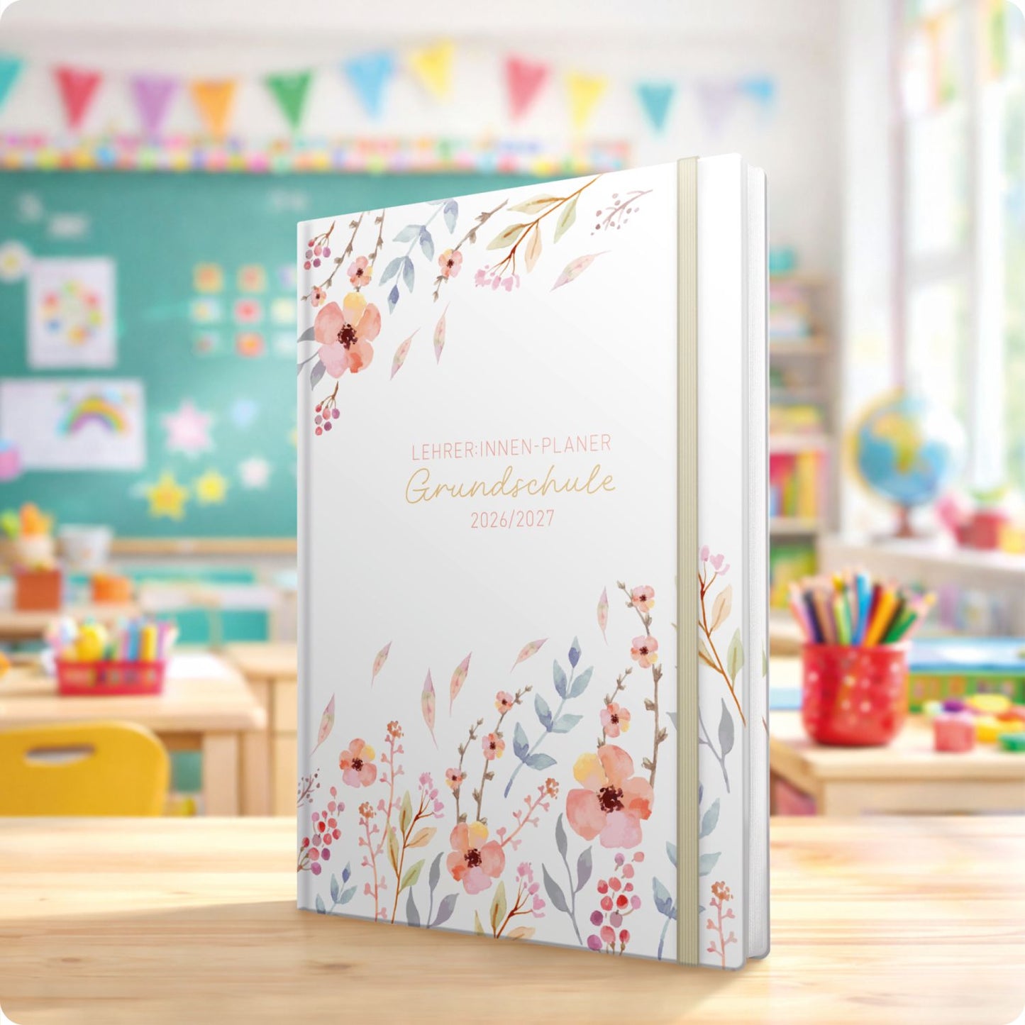 Häfft Lehrer-Planer Grundschule Maxi 2026/2027 / A4+ / Sweet Flowers