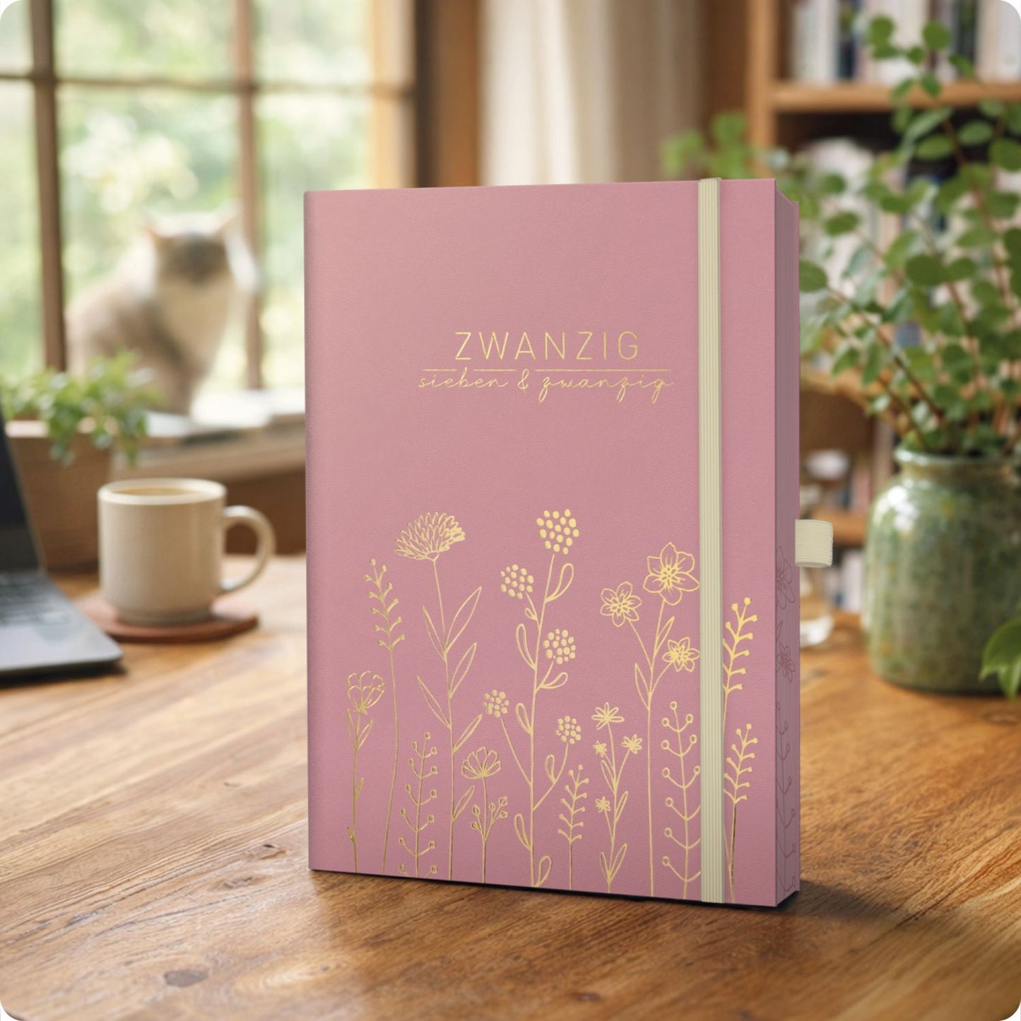 Business-Timer Deluxe 2026/2027 / 17 Monate / A5 / Fine Flowers Rosé / Häfft-Verlag