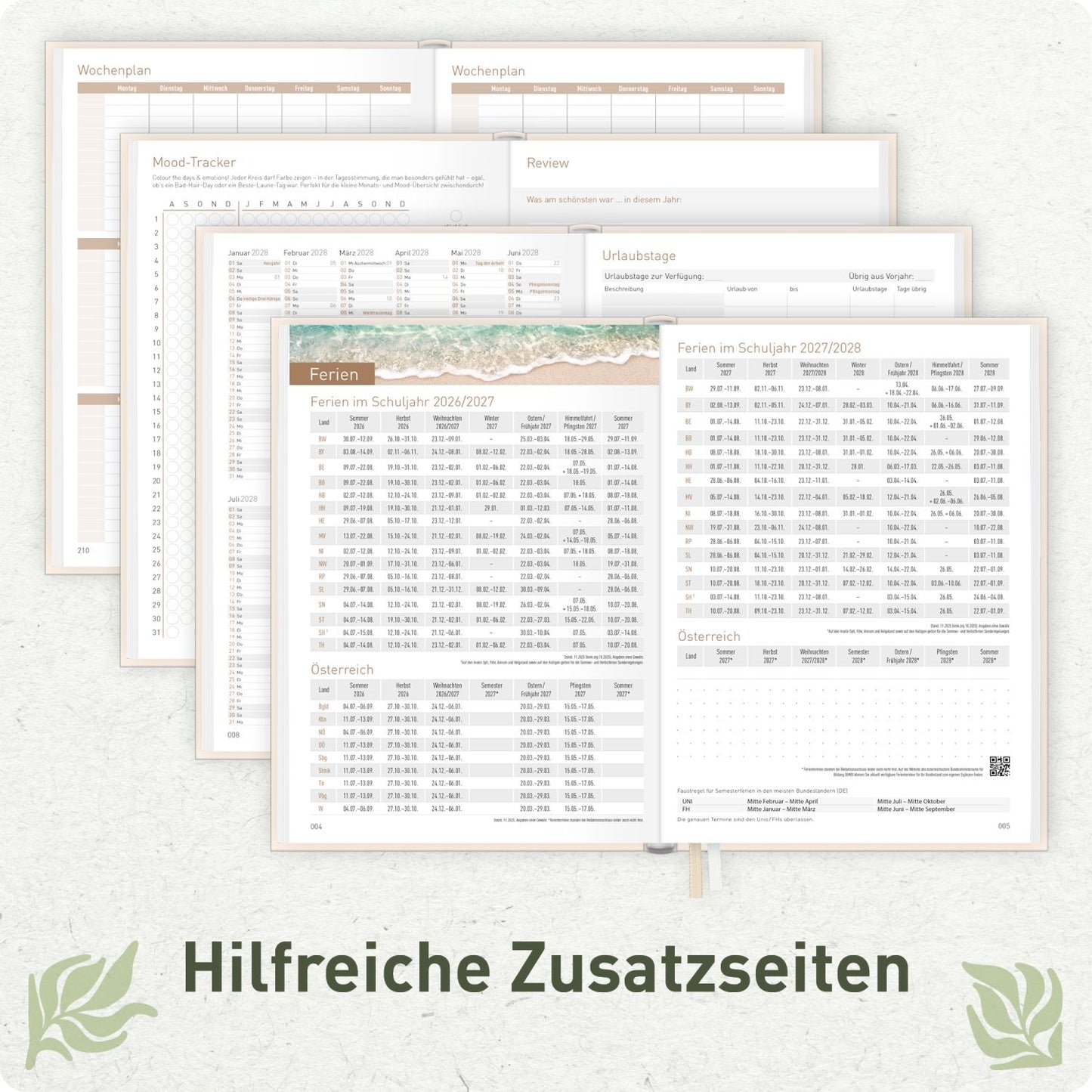 Chäff-Timer 2026/2027 / 17 Monate / A5 / Flower Power pink / Häfft-Verlag