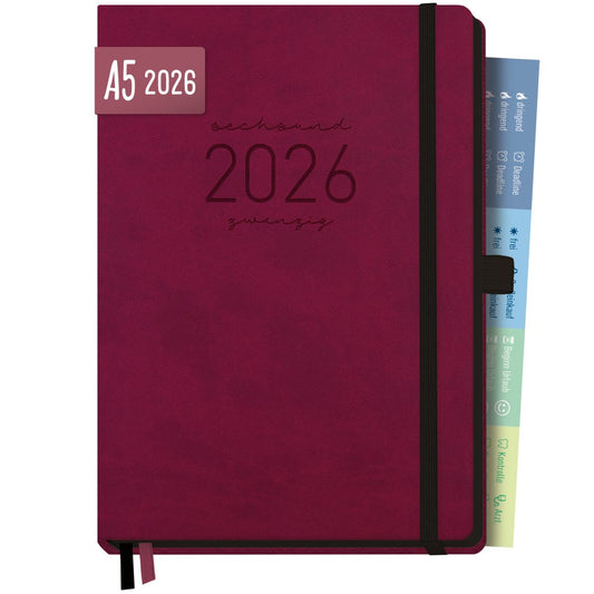 Chäff-Timer Deluxe 2026 / A5 / Berry / Häfft-Verlag