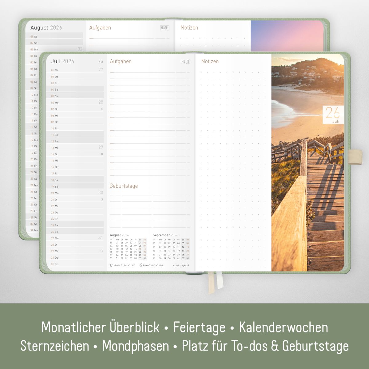 Chäff-Timer Deluxe 2026 / A5 / Salbei / Häfft-Verlag