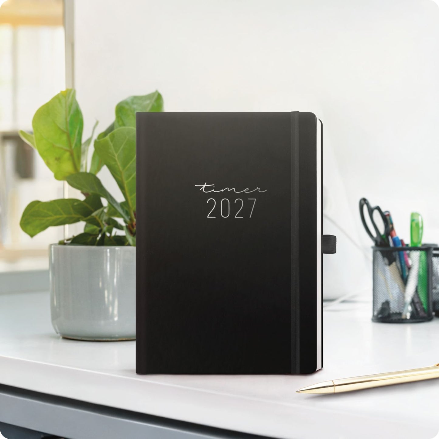Chäff-Timer Premium 2026/2027 / 17 Monate / A5 / Schwarz / KL / Häfft-Verlag