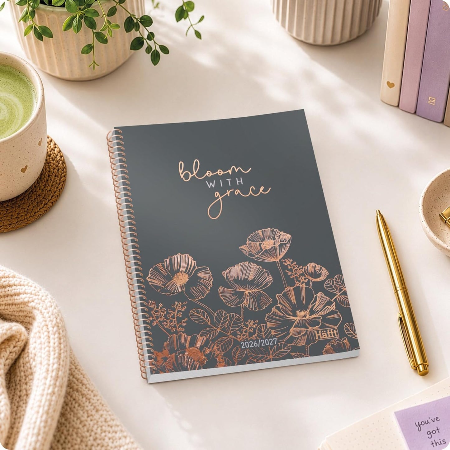 Häfft College-Timer - Schülerkalender 2026/2027 / A5 / Poppy / Häfft-Verlag