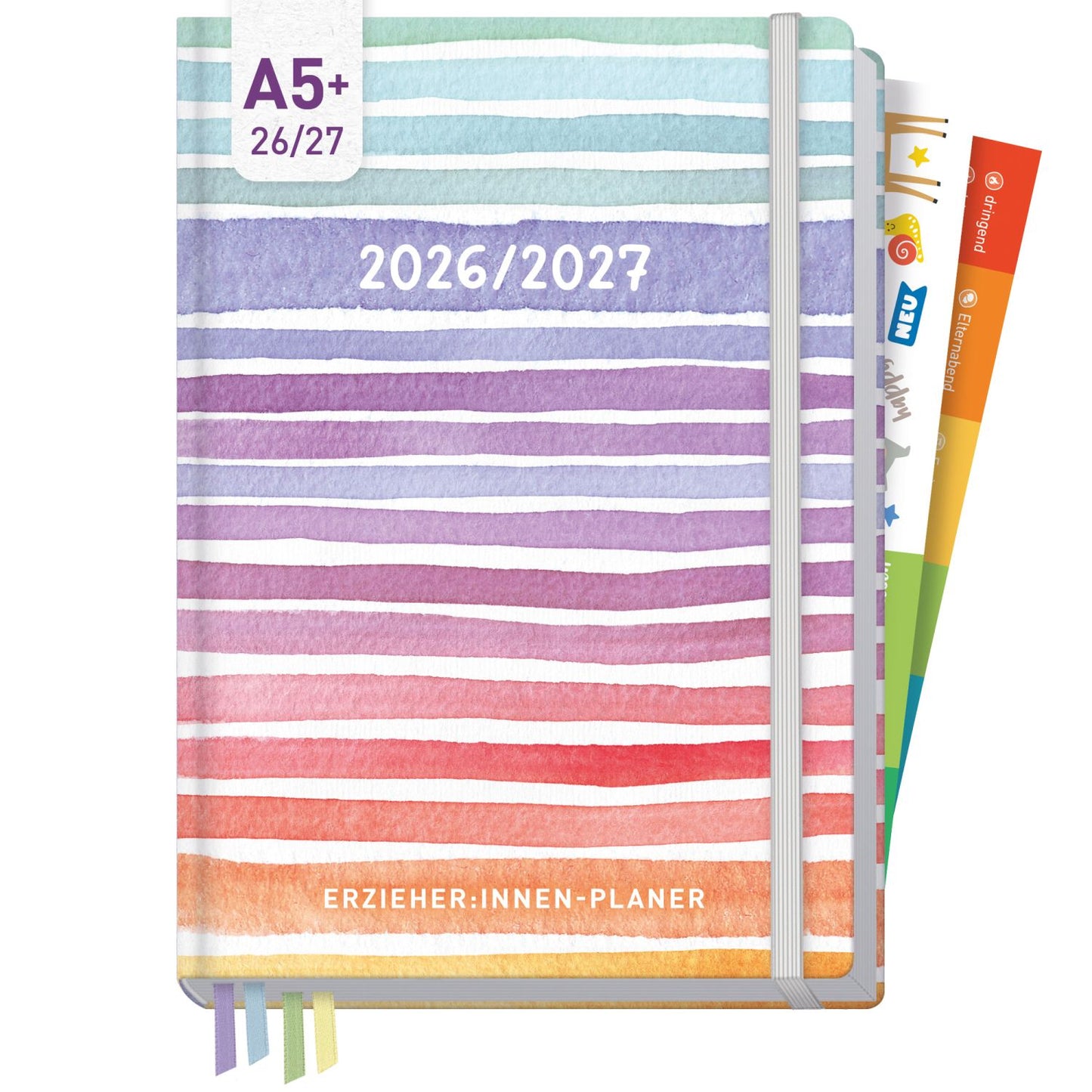 Häfft Erzieher-Planer 2026/2027 / A5+ / Color Stripes