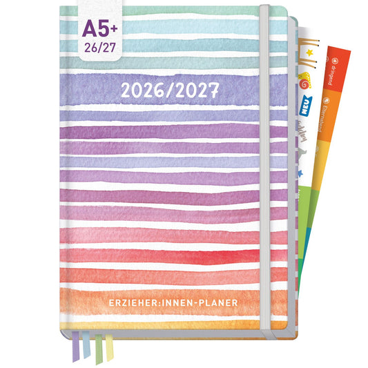 Häfft Erzieher-Planer 2026/2027 / A5+ / Color Stripes
