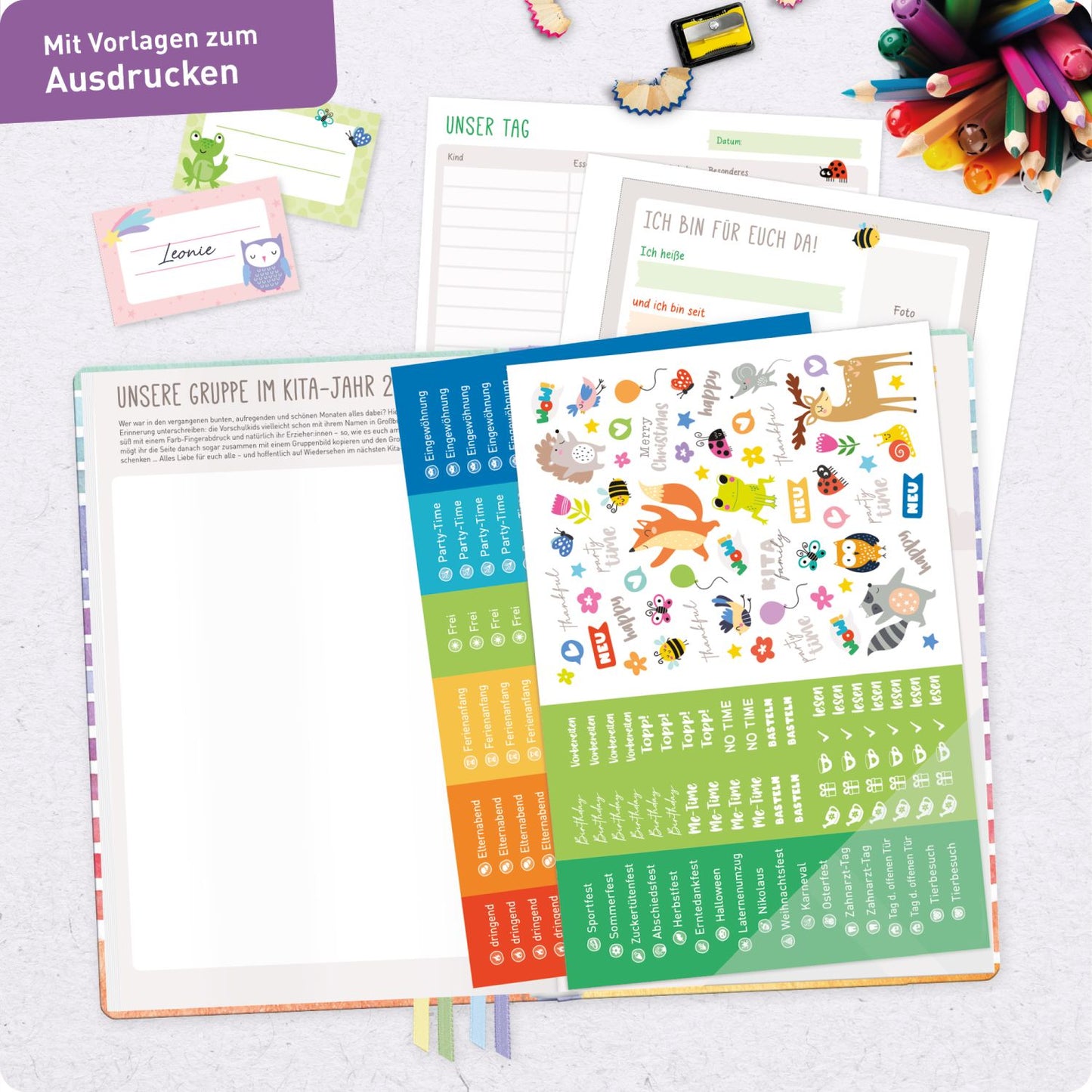 Häfft Erzieher-Planer 2026/2027 / A5+ / Color Stripes