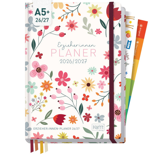 Häfft Erzieher-Planer 2026/2027 / A5+ / Wild Flower