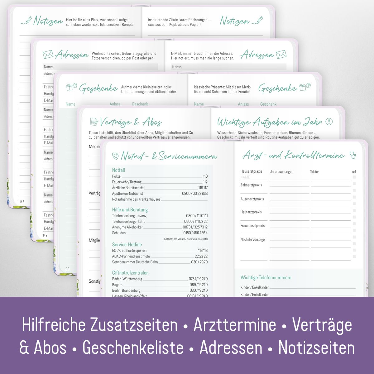 Großdruck-Kalender 2026 / A5 / Blütentraum / Häfft-Verlag