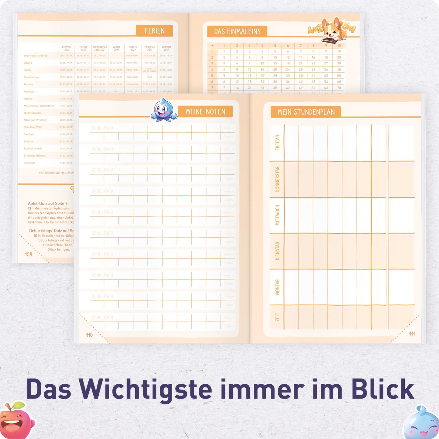 Das Grundschul-Hausaufgabenheft 2026/2027 / A5 / Cute Cat / Häfft-Verlag