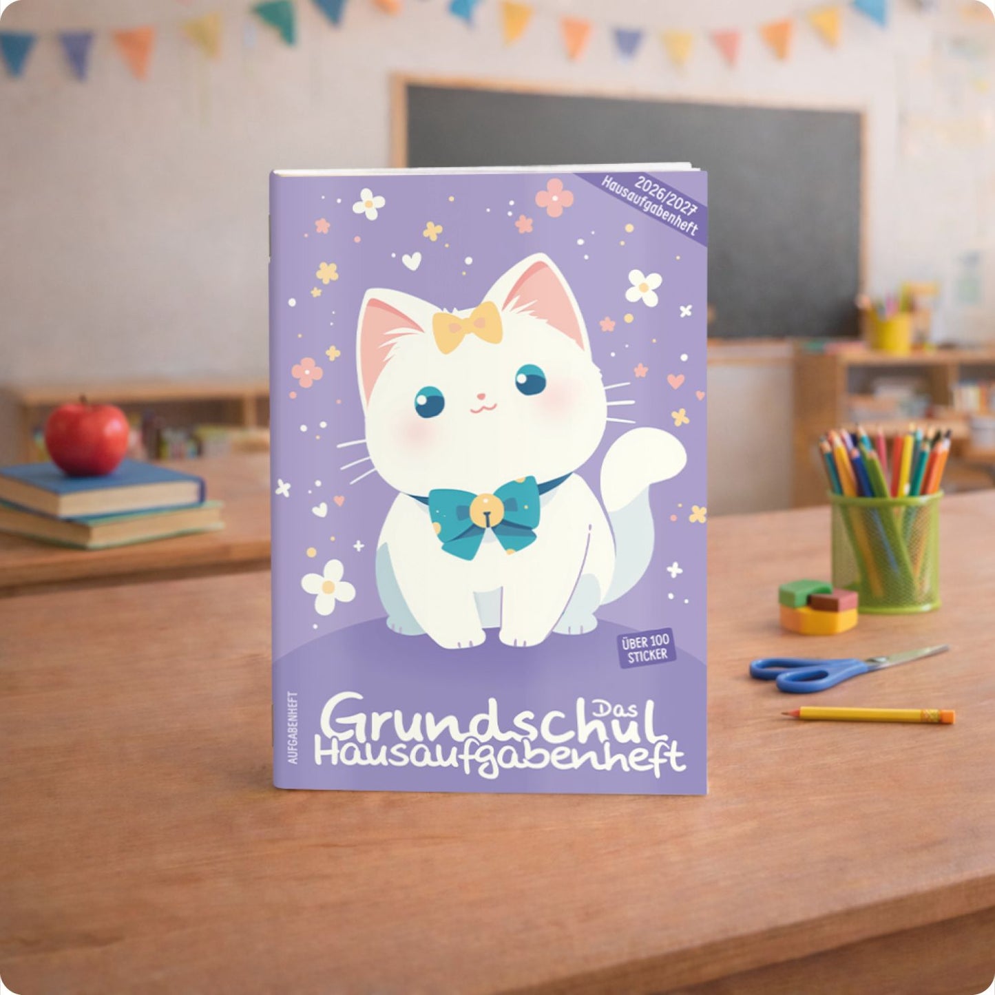 Das Grundschul-Hausaufgabenheft 2026/2027 / A5 / Cute Cat / Häfft-Verlag