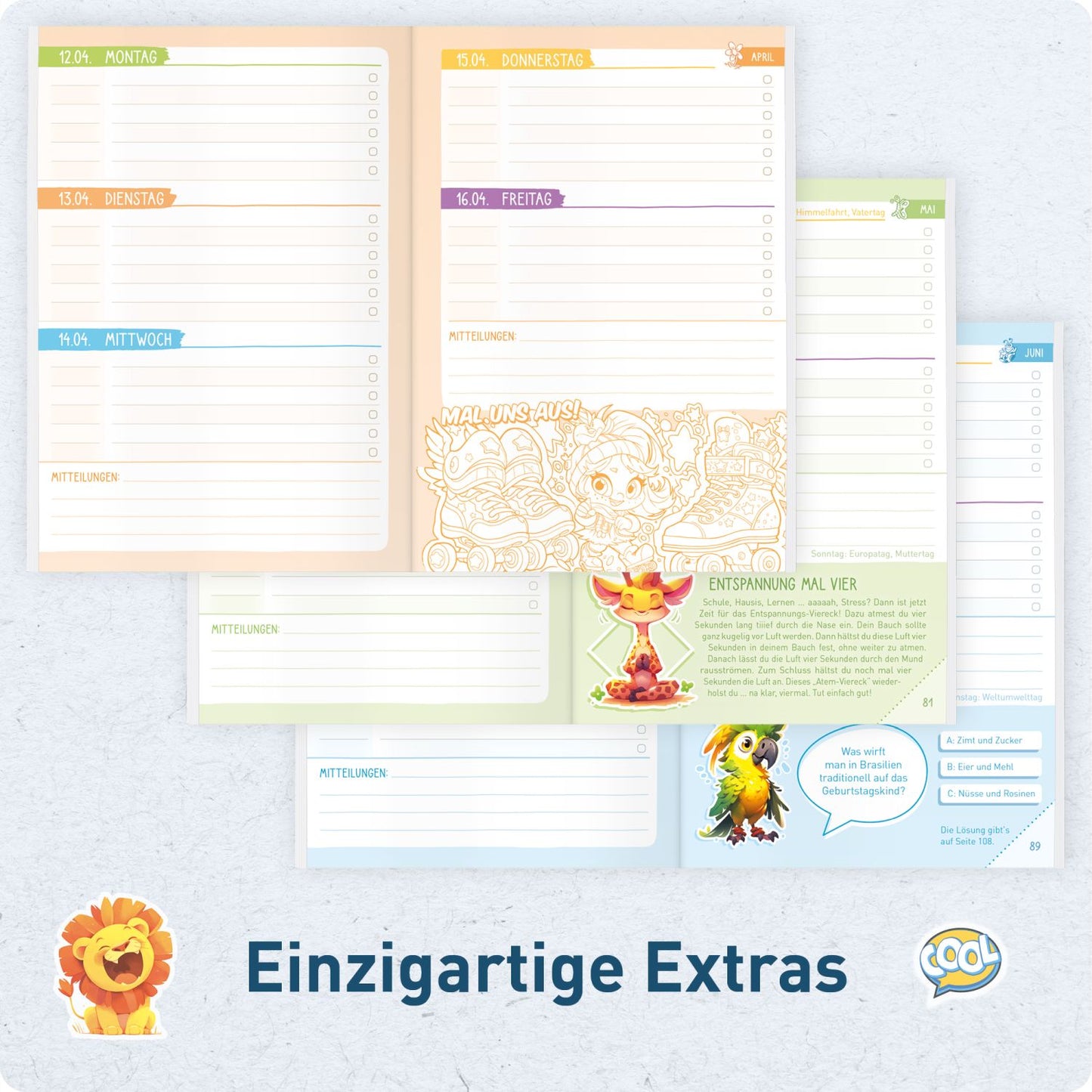 Das Grundschul-Hausaufgabenheft 2026/2027 / A5 / Lama / Häfft-Verlag