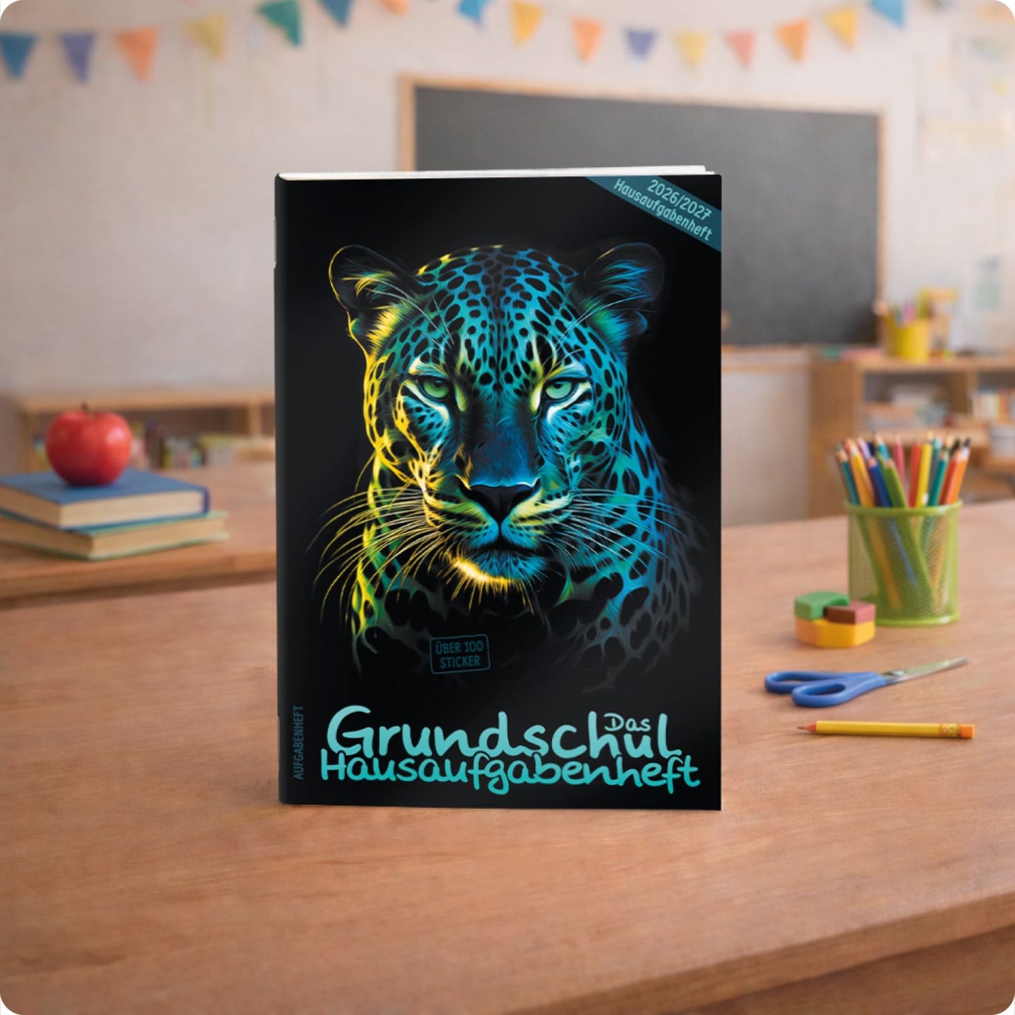 Das Grundschul-Hausaufgabenheft 2026/2027 / A5 / Leopard / Häfft-Verlag