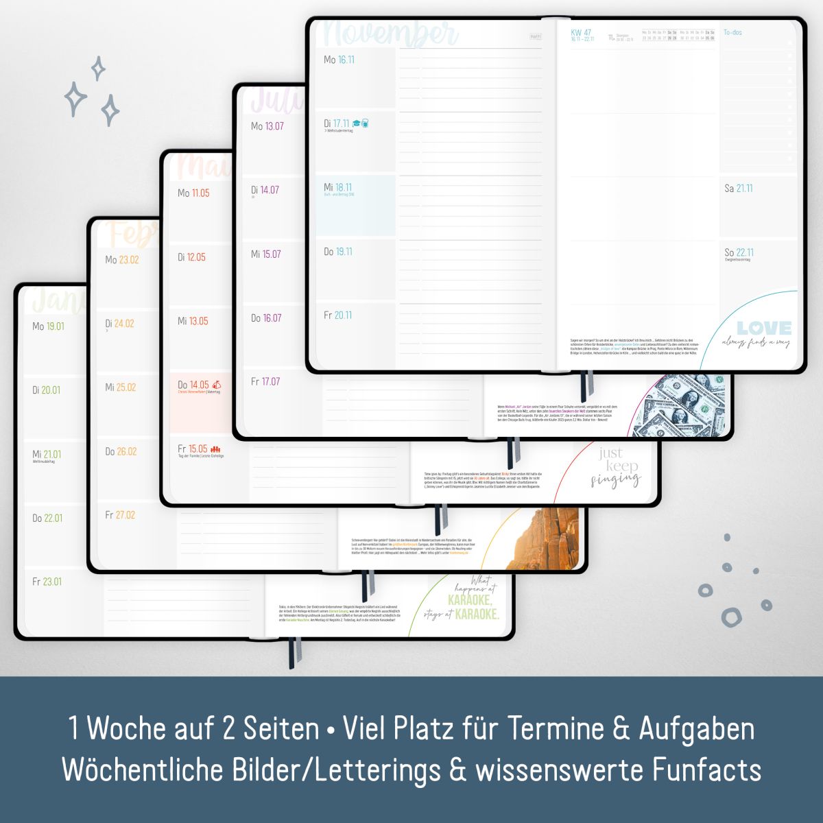 Häfft-Timer 2026 / Jugendkalender / A5 / Black Edition