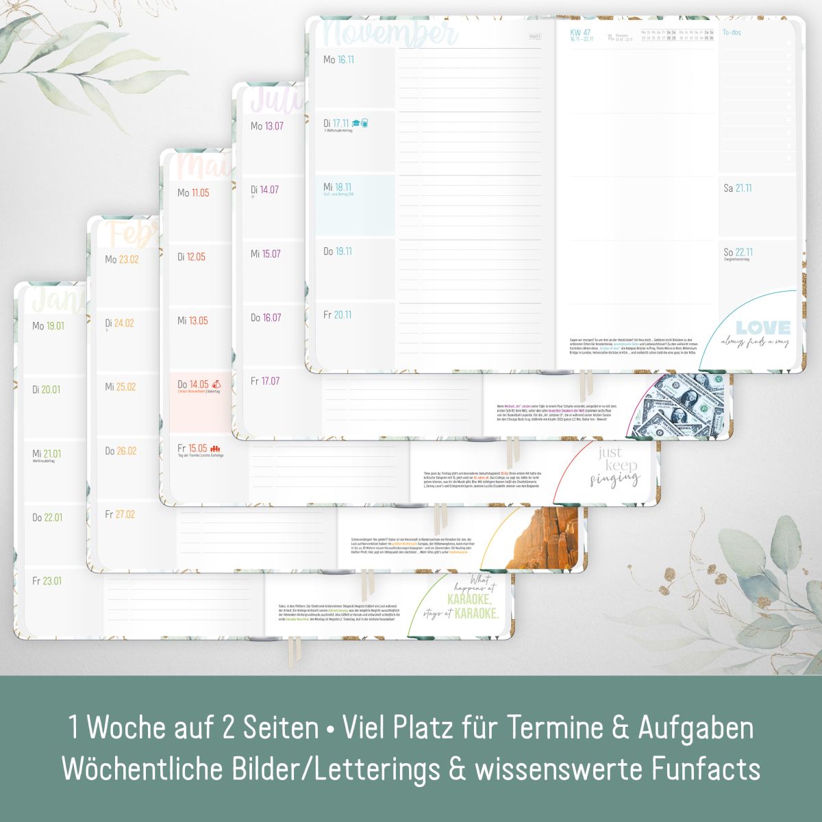 Häfft-Timer 2026 / Jugendkalender / A5 / Blattgold