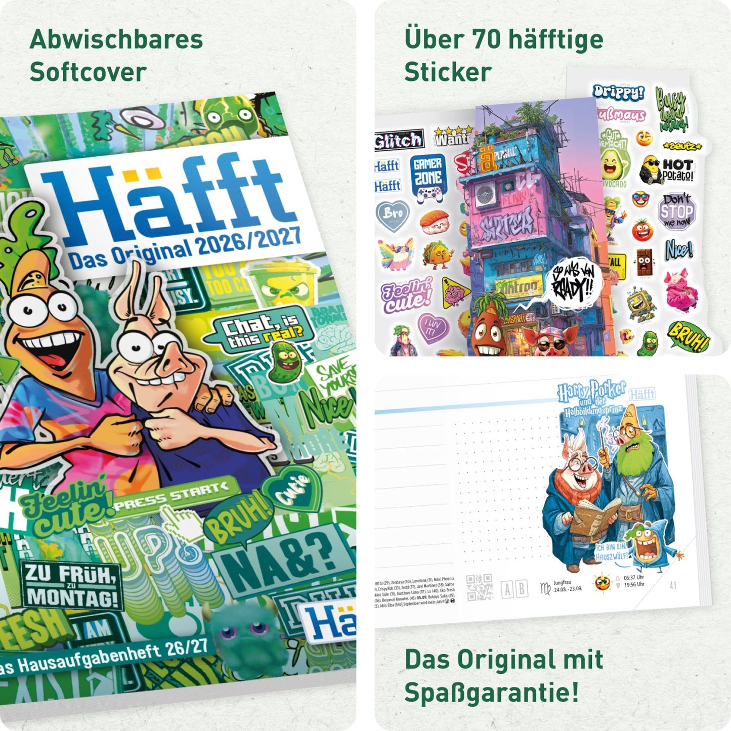 Häfft Original 2026/2027 / A5 / Stickermania / Häfft-Verlag