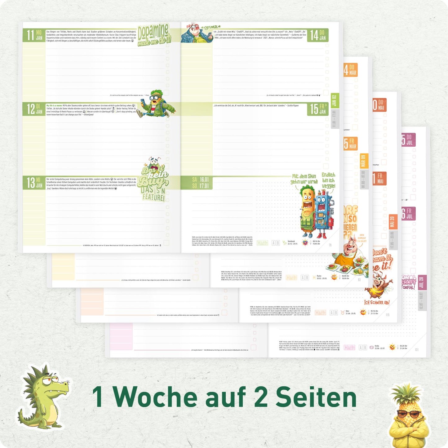 Häfft Original 2026/2027 / A5 / Stickermania / Häfft-Verlag