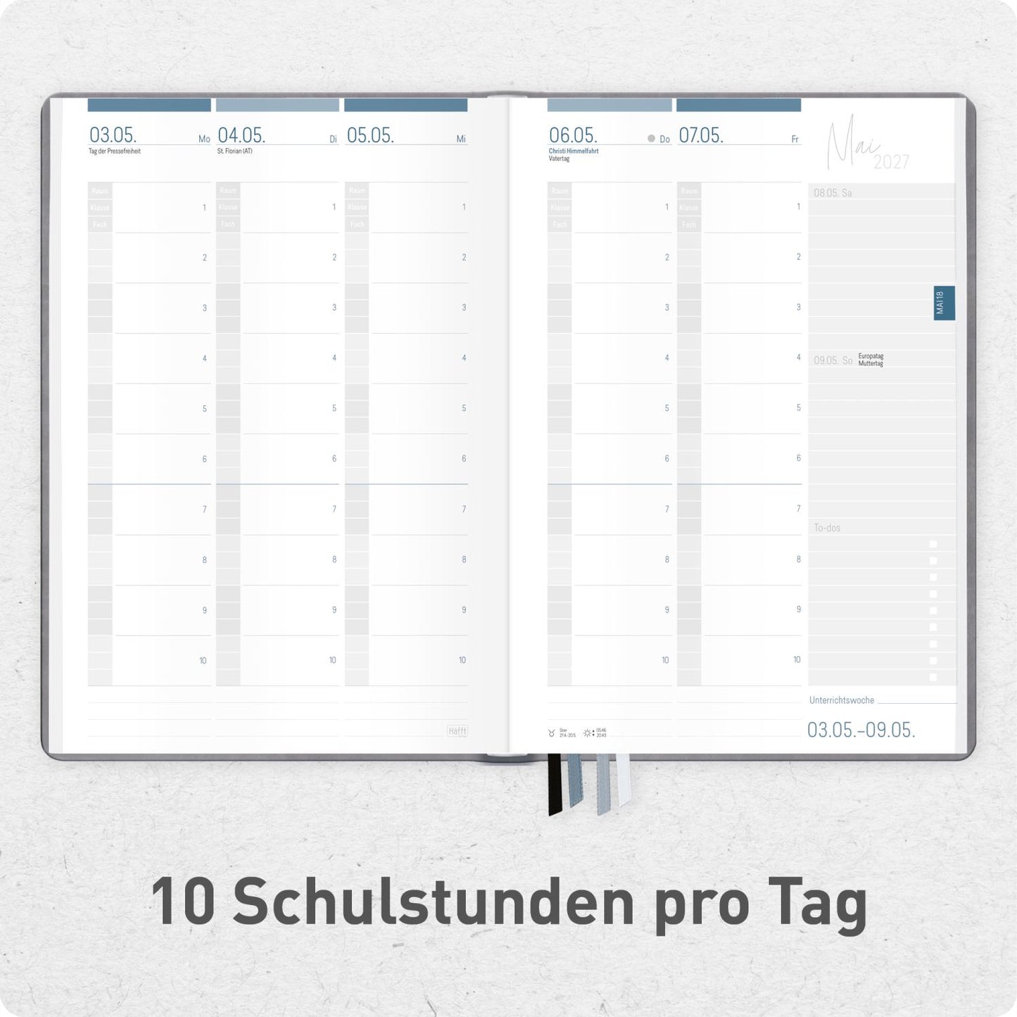 Häfft Lehrer-Planer 2026/2027 / A4+ / KL / Grey Edition