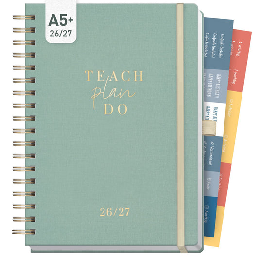 Häfft Lehrer-Planer Deluxe KL 2026/2027 / A5+ / Green Canvas