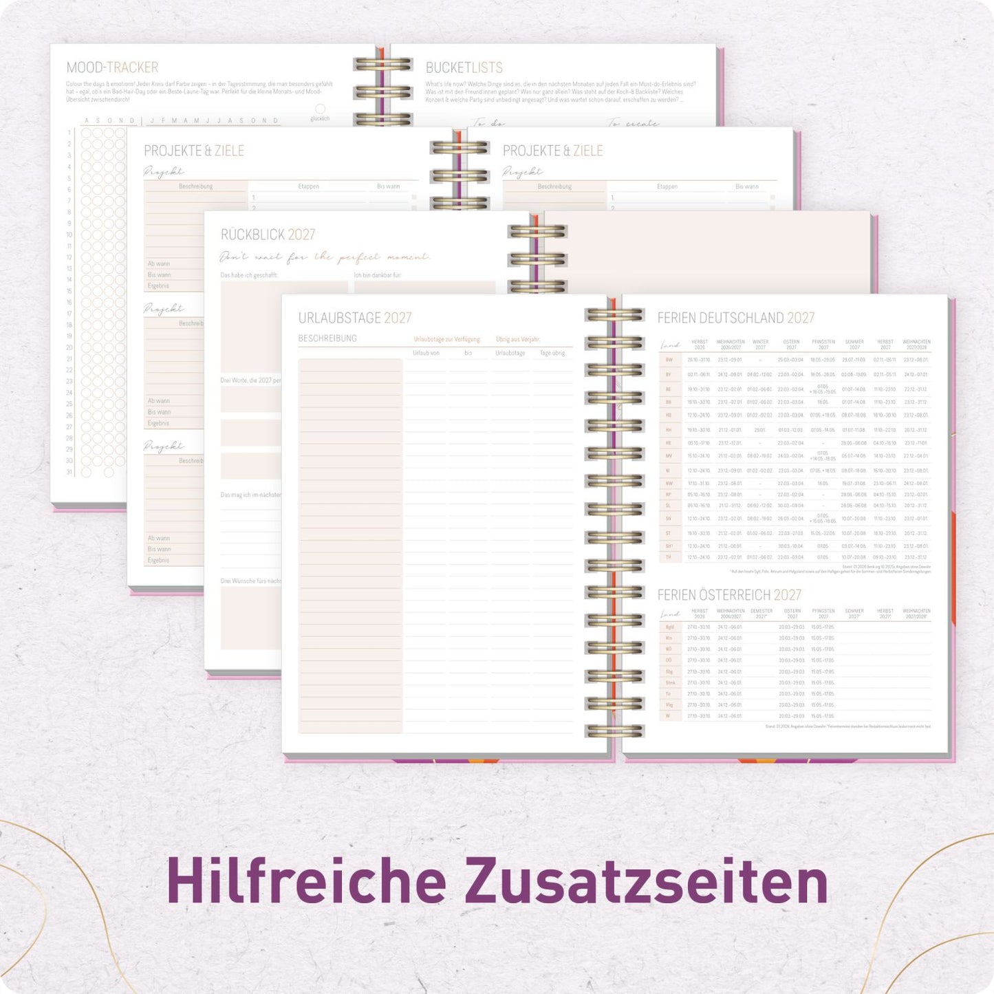 Lieblings-Timer 2026/2027 / 17 Monate / A5 / Color Love / Häfft-Verlag