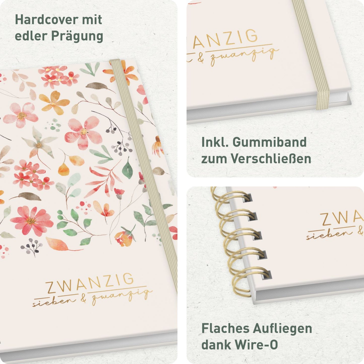 Lieblings-Timer 2026/2027 / 17 Monate / A5 / Wild Blossoms / Häfft-Verlag