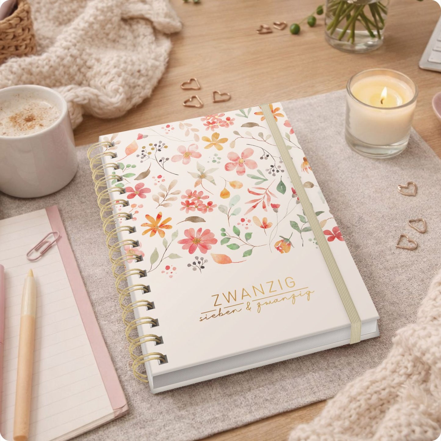 Lieblings-Timer 2026/2027 / 17 Monate / A5 / Wild Blossoms / Häfft-Verlag