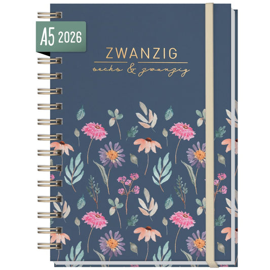 Lieblings-Timer 2026 / A5 / Flying Flowers / Häfft-Verlag