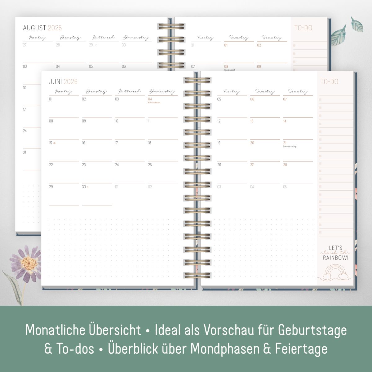 Lieblings-Timer 2026 / A5 / Flying Flowers / Häfft-Verlag