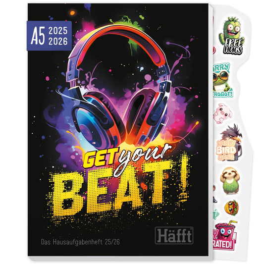 Häfft 2025/2026  / Das Hausaufgabenheft / Get your Beat!