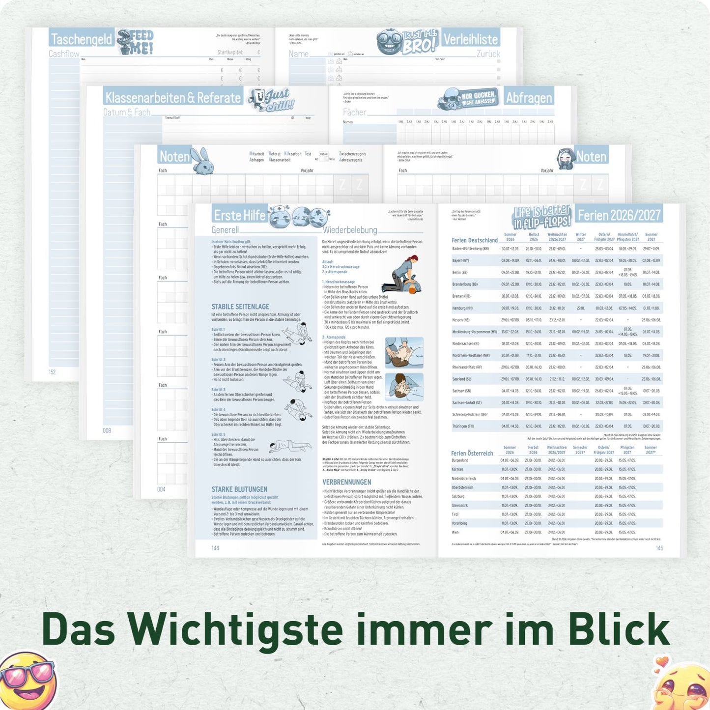 Häfft PLANER  -  Hausaufgabenheft 2026/2027 / A5 / Let’s Goal! / Häfft-Verlag