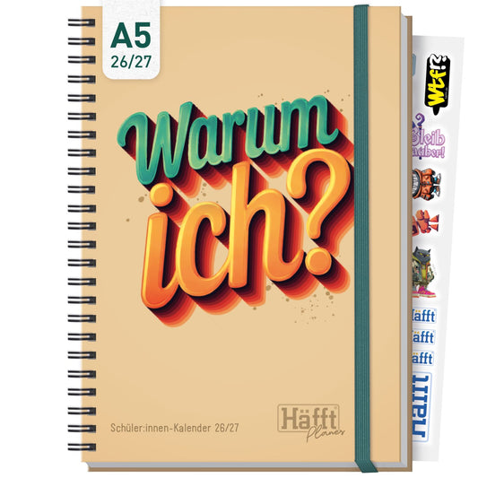 Häfft PLANER Premium - Schüler-Kalender 2026/2027 / A5 / Warum ich? / Häfft-Verlag