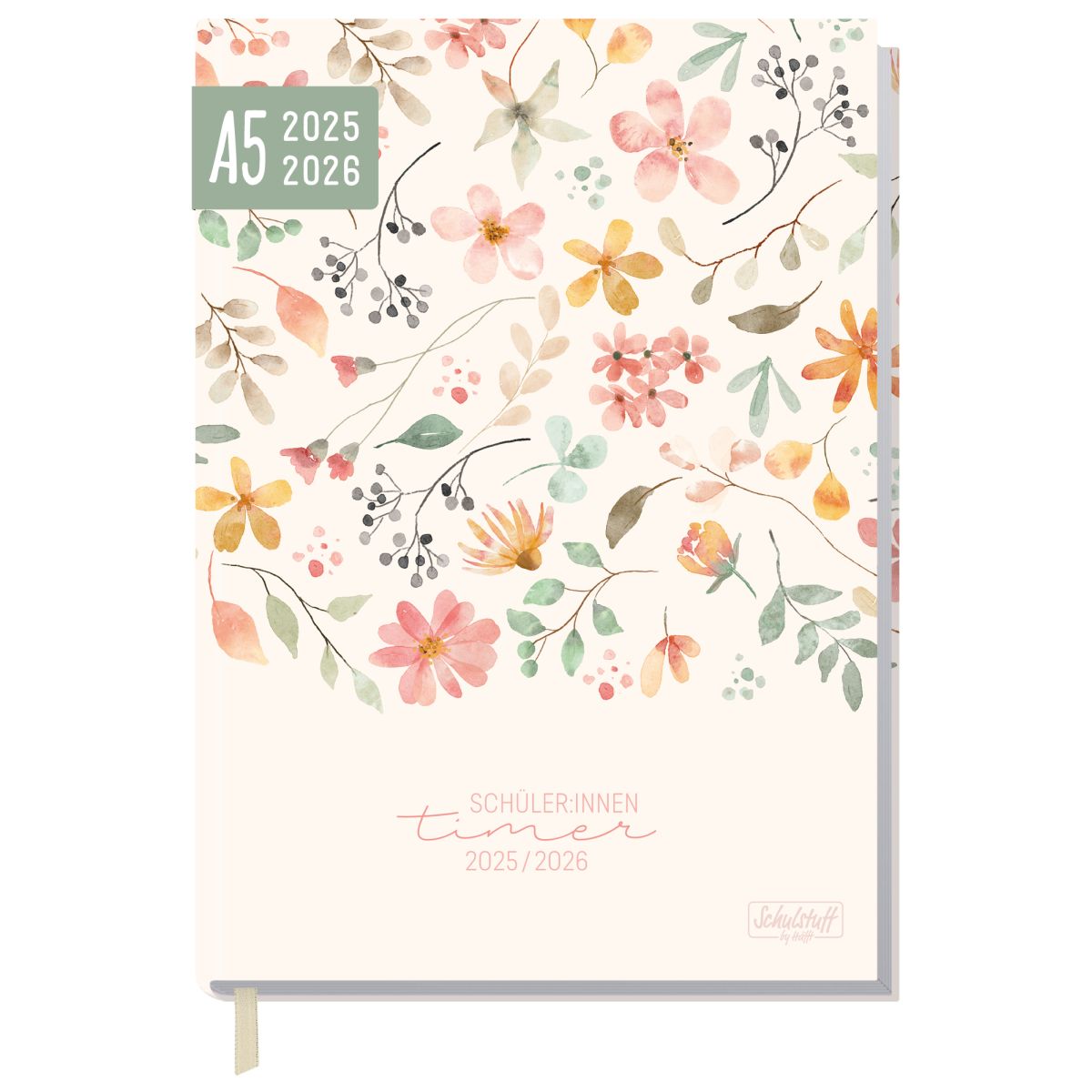 Schulstuff Schüler-Timer 2025/2026 / A5 / Wild Blossoms