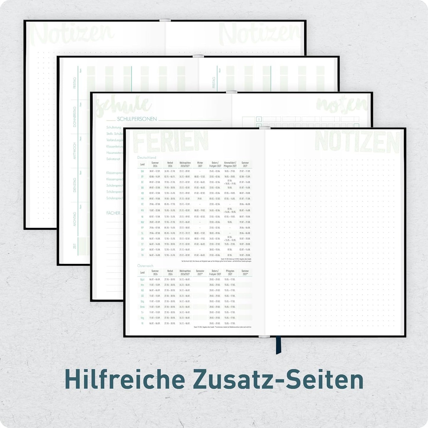 Schulstuff Schüler-Timer 2026/2027 / A5 / Black Edition / Häfft-Verlag