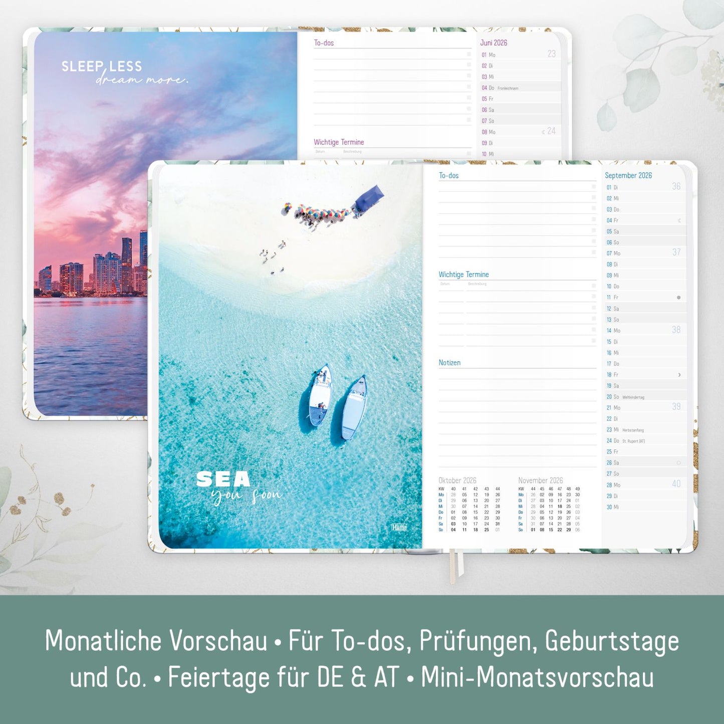 Häfft-Timer 2025/2026 / Jugendkalender / A5 / Blattgold