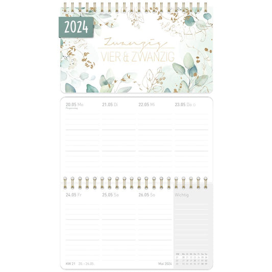 Tischkalender Pocket 2024 / A5 / Blattgold / von Häfft