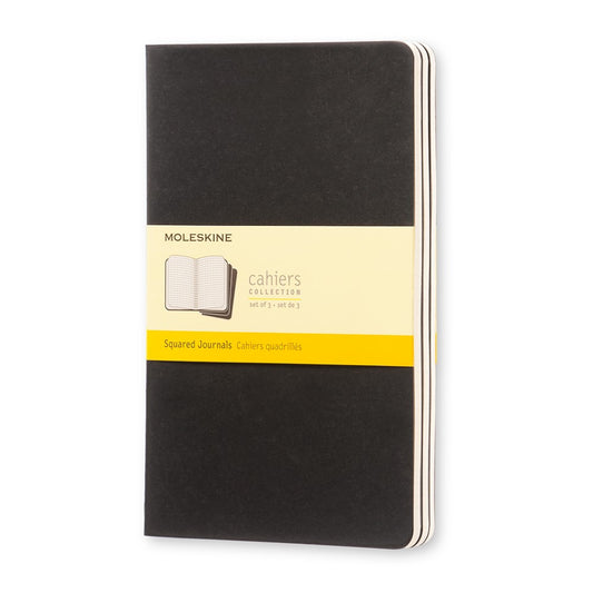 Moleskine Cahier Notizhefte 3er-Set / Large / A5 / kariert / schwarz