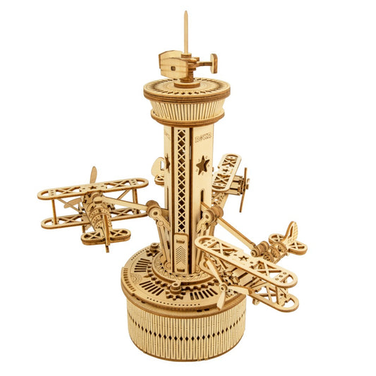 ROKR 3D-Holz-Puzzle "Airplane-Control Tower"
