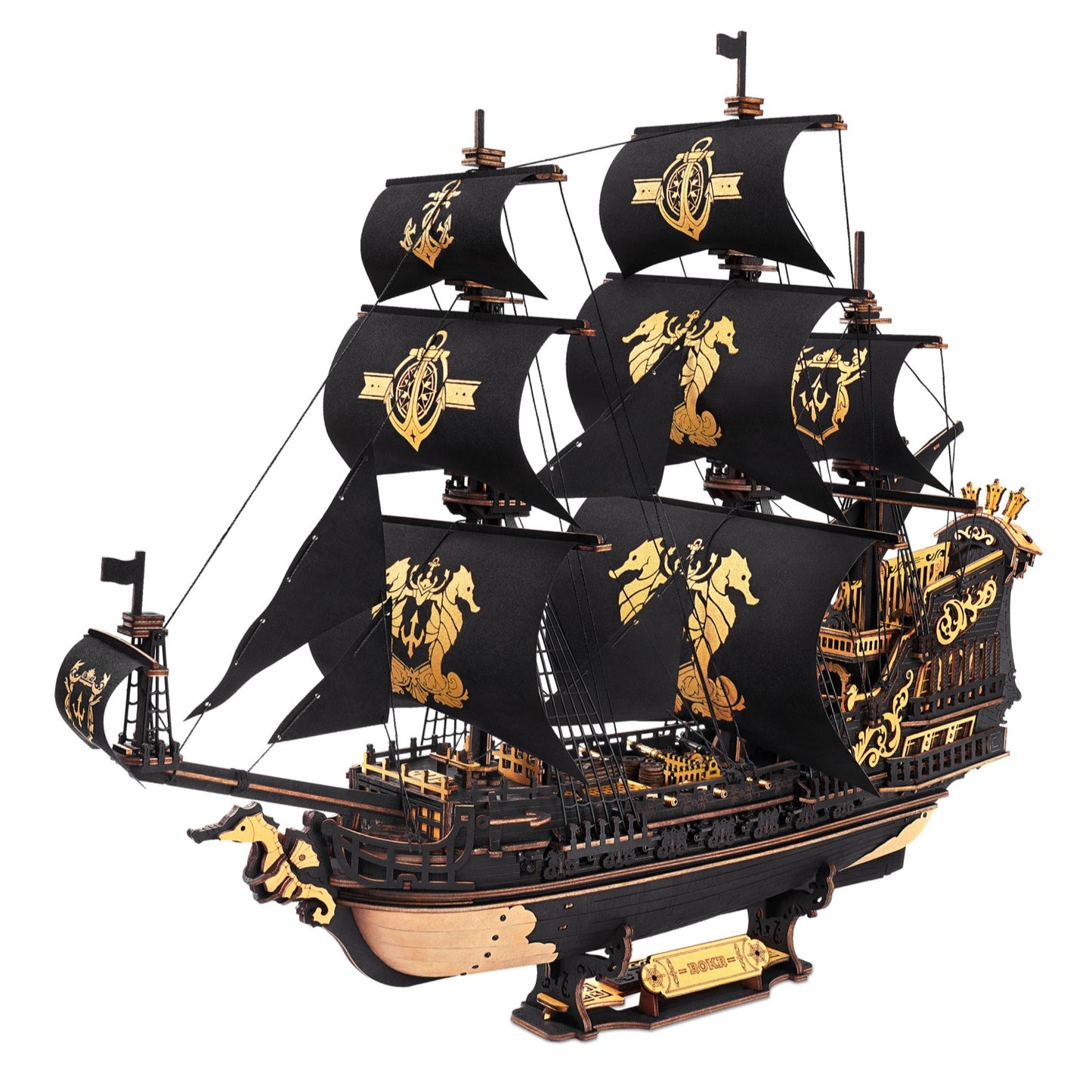 ROKR 3D-Holz-Puzzle Schiffsmodell "The Seahorse Barque"
