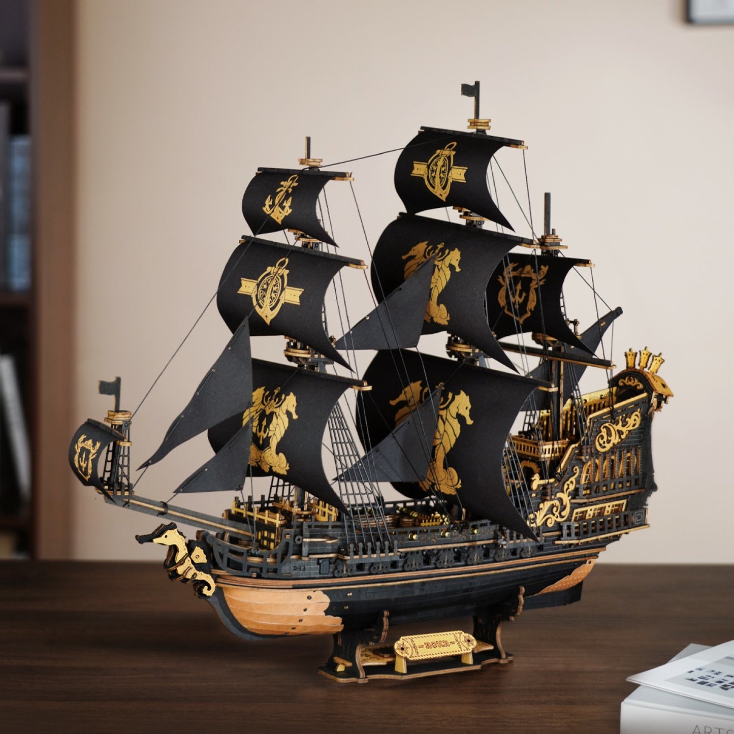 ROKR 3D-Holz-Puzzle Schiffsmodell "The Seahorse Barque"
