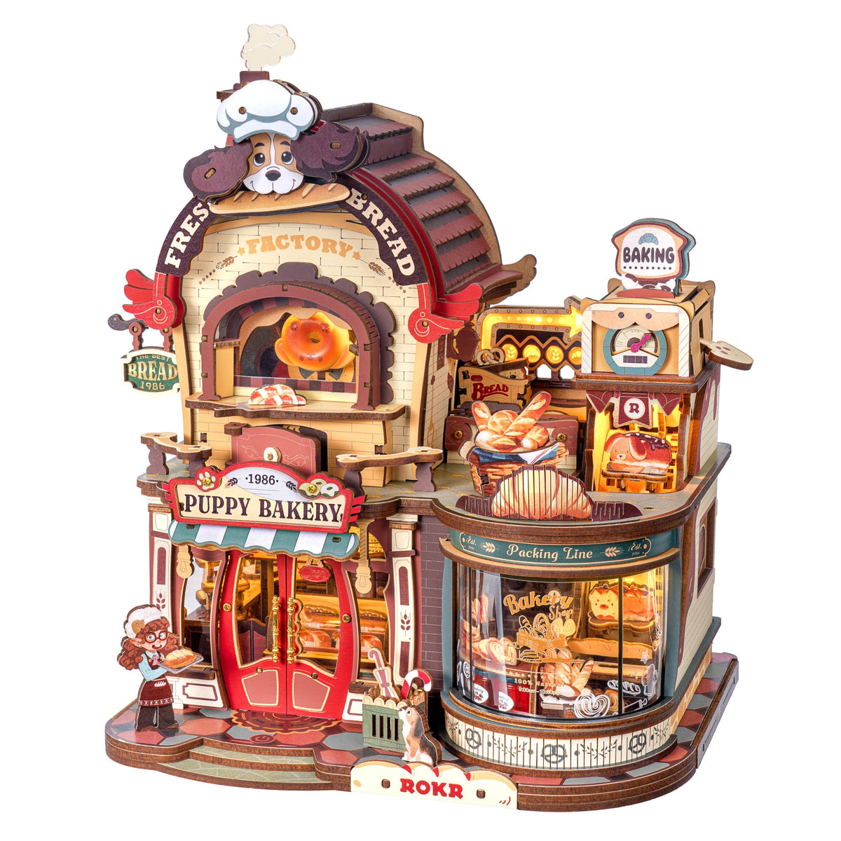 ROKR 3D-Holz-Puzzle Dream Bread Factory