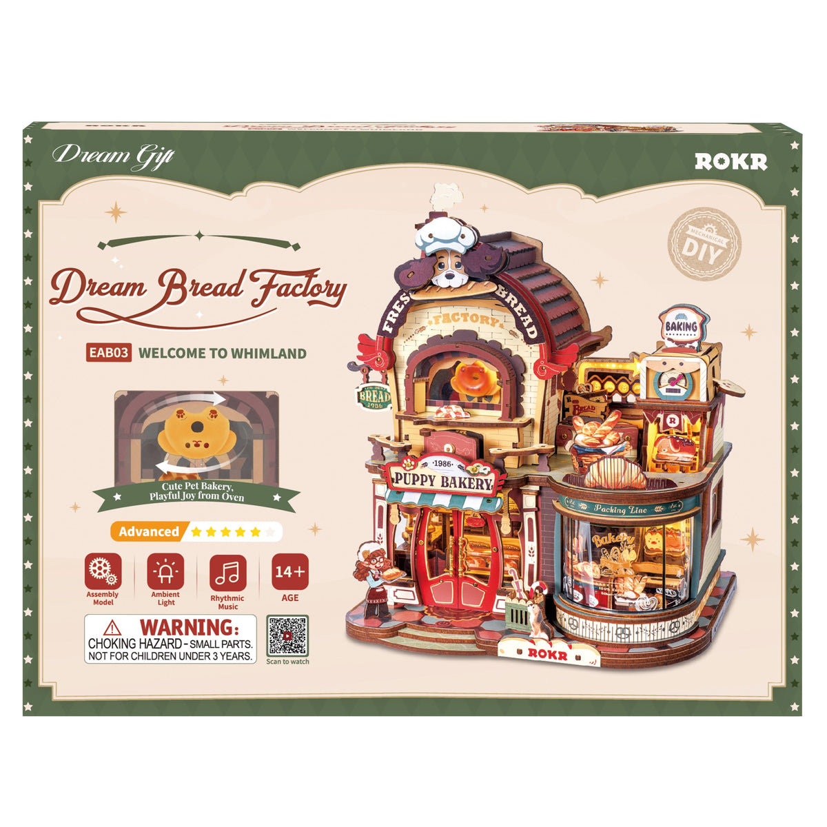 ROKR 3D-Holz-Puzzle Dream Bread Factory