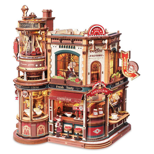 ROKR 3D-Holz-Puzzle Dream Coffee Factory