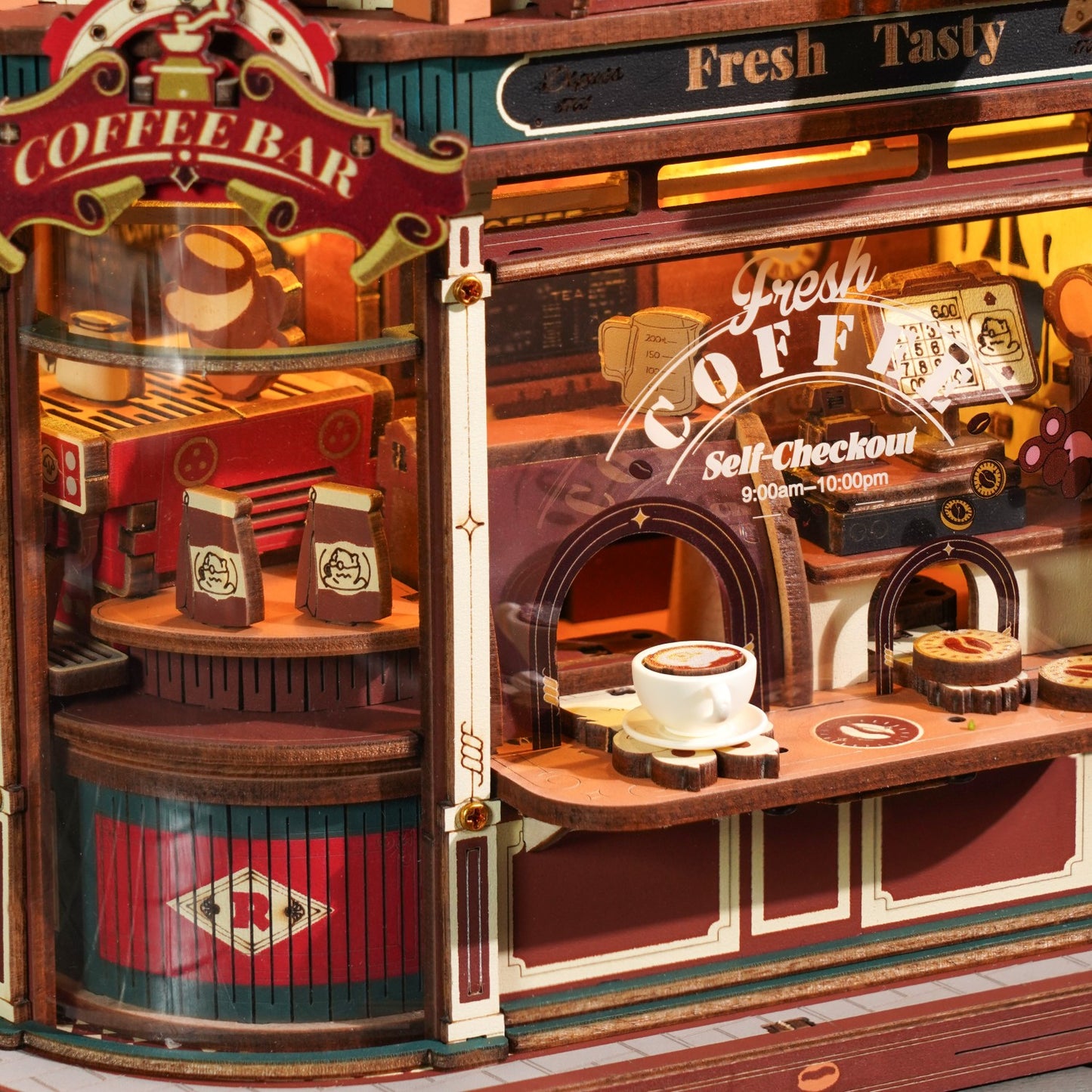 ROKR 3D-Holz-Puzzle Dream Coffee Factory