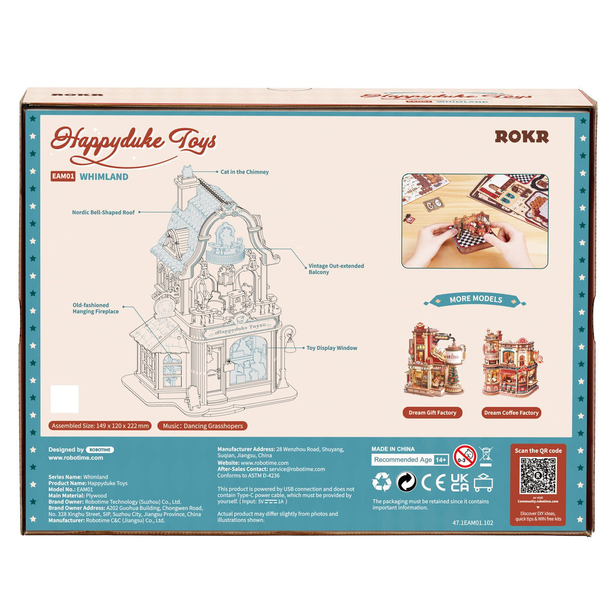 ROKR 3D-Holz-Puzzle Happyduke Toys