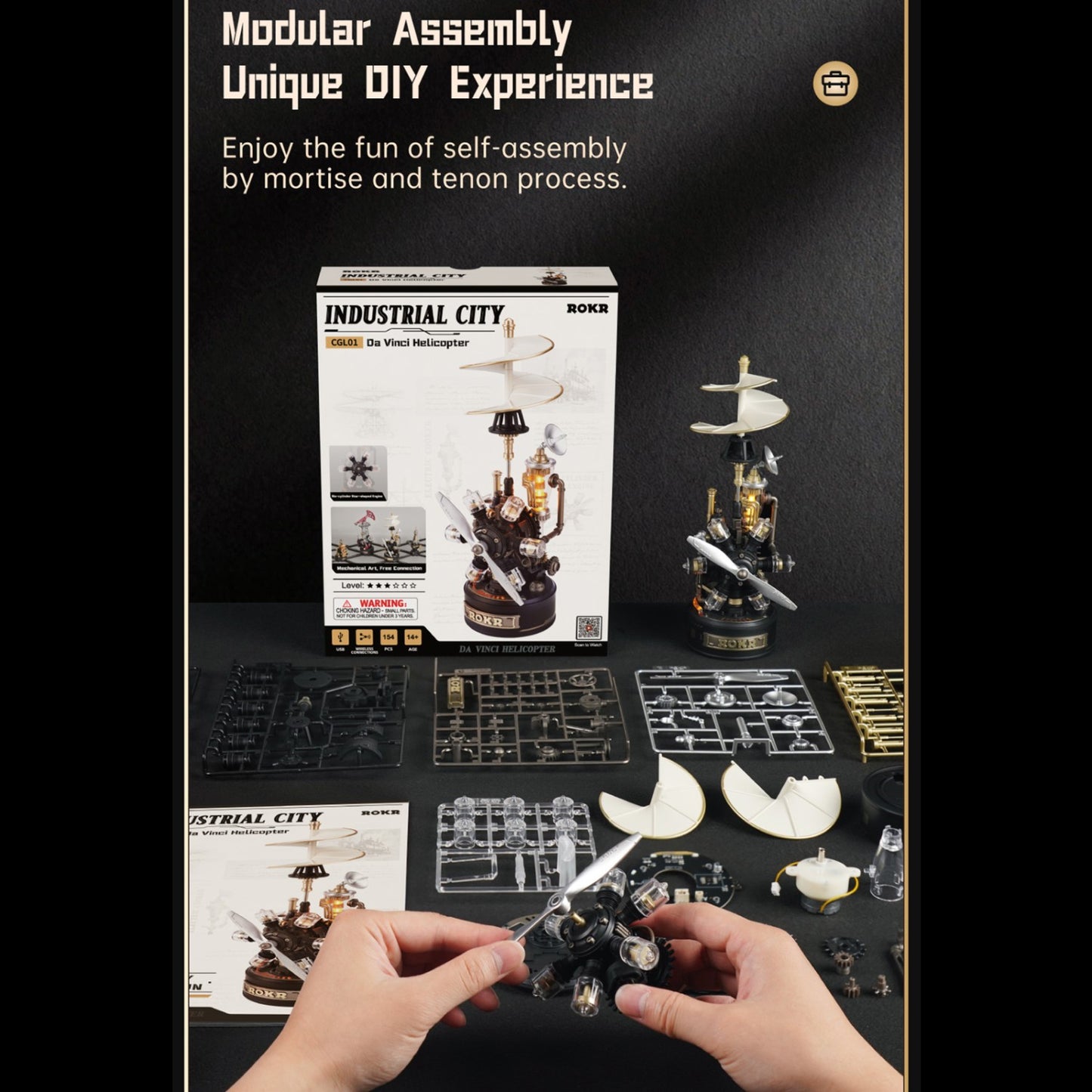 ROKR Industrial City "Da Vinci Helicopter"