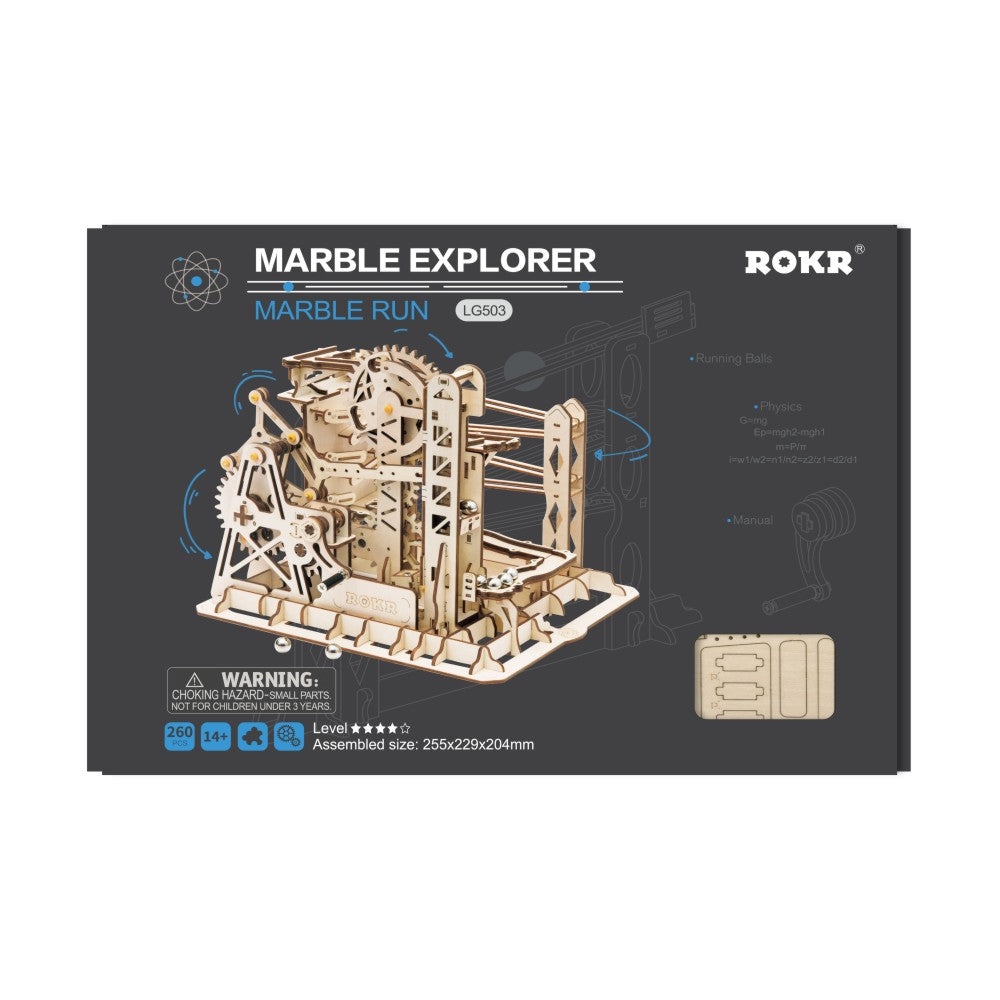 ROKR 3D-Holz-Puzzle Murmelbahn "Marble Run Explorer"