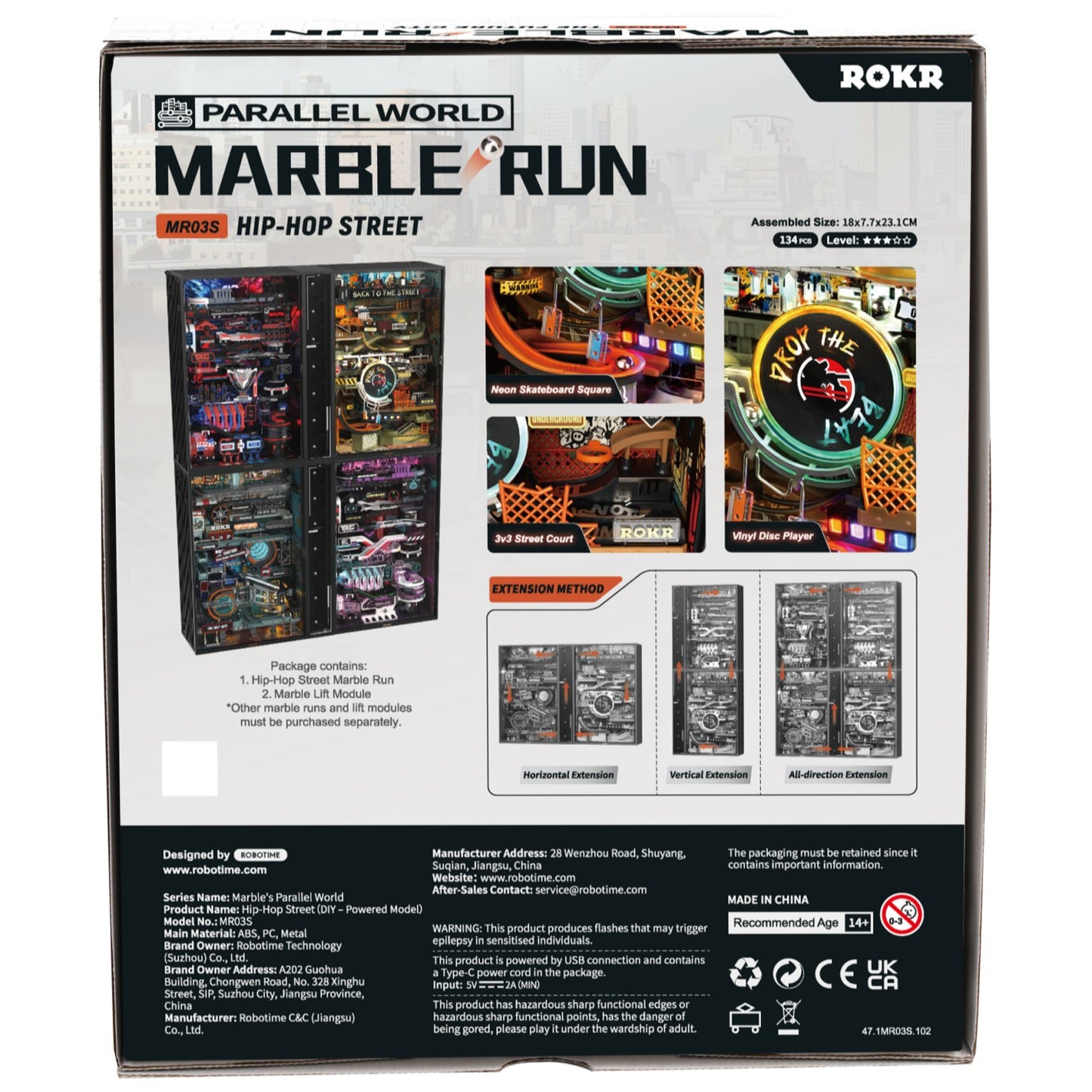 ROKR 3D-Puzzle Marble-Run "Hip-Hop Street"