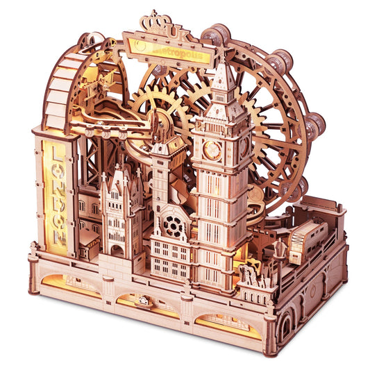 ROKR 3D-Holz-Puzzle Kugelbahn "Marble Travel London"